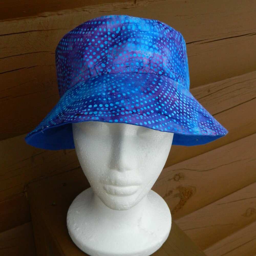 Women's Spring Summer Floral Bucket Hat for Women Blue Bucket Hat Lightweight